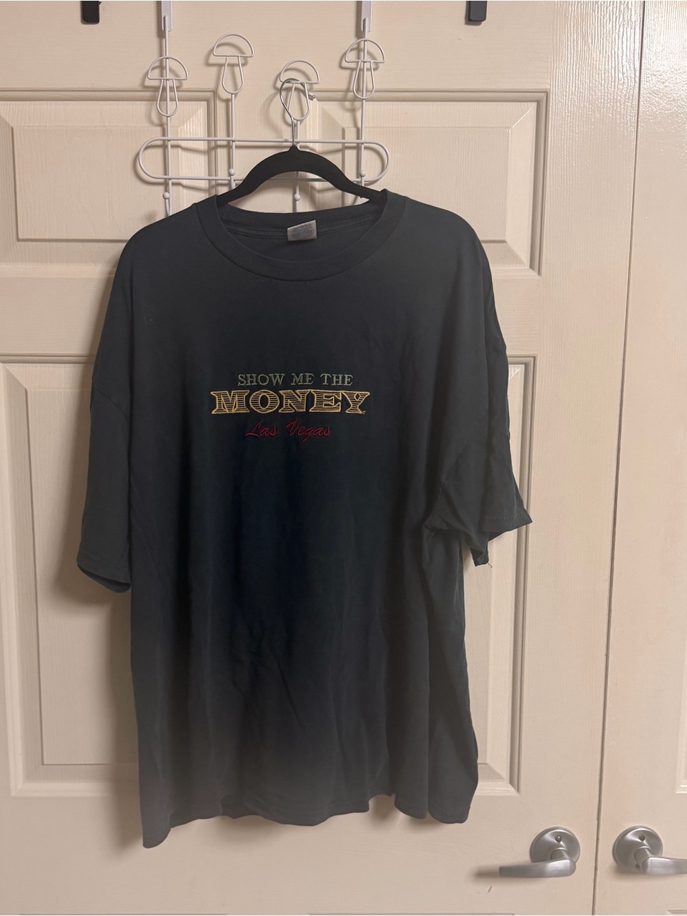 VTG 80s 90s Jerzees Embroidered SHOW ME THE MONEY Tee